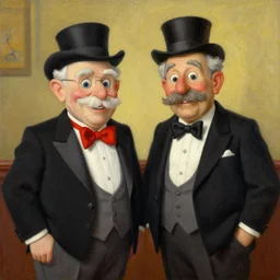 Statler and Waldorf in a Scott Listfield painting