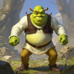 shrek transforms into the founding titan and starts the rumbling, highly detailed, digital painting, artstation, concept art, smooth, sharp focus, illustration, art by artgerm and greg rutkowski and alphonse mucha