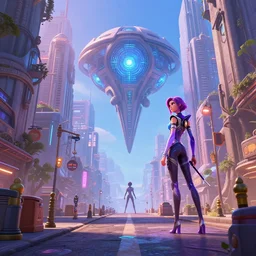arena box city street andromeda krogan base wallpaper 3 d pixar disney digital cgi rtx hdr painting bioluminance alena aenami artworks octane render 8 k by feng zhu and loish beeple, by thomas kinkade 2 2 2 2