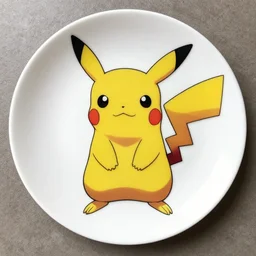 the skeleton of pikachu on a plate