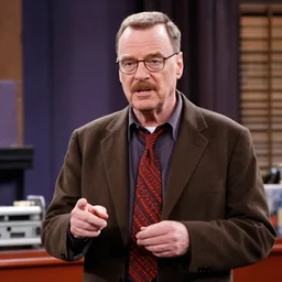 Walter White talking to Jerry on the set of Seinfeld.