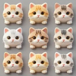 seamless pattern of cute cats symmetrical, repeating 3 5 mm photography
