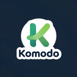 logo for a company called komodo, graphic design, vector, illustrator