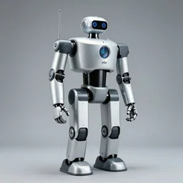 a modernist industrial robot by dieter rams for braun, mecha, humanoid, 1 9 6 0 s, product shot, portrait, studio lighting