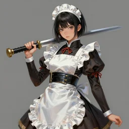 a ultradetailed beautiful painting of a stylish japanese battle maid, by artferm, trending on artstation