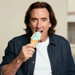 nic cage excited about eating colorful ice creams