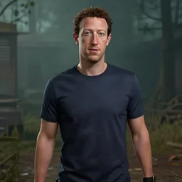 Screenshot of Mark Zuckerberg as a character in Dead By Daylight