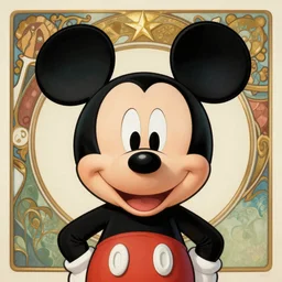 a portrait of mickey mouse communist, art by greg rutkowski and alphonse mucha, 8 k