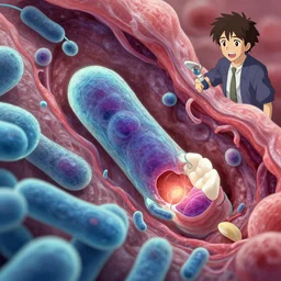 microscopic picture of bacterial dental caries, loftis, cory behance hd by jesper ejsing, by rhads, makoto shinkai and lois van baarle, ilya kuvshinov, rossdraws global illumination
