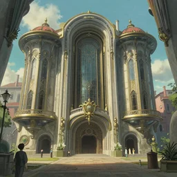 Futuristic venice in Art Nouveau Architecture, movie concept art, Breath of the wilde, studio ghibli style, miyazaki, Craig Mullins dappled lighting, octane render, cinematic, photographic, realistic, highly detailed