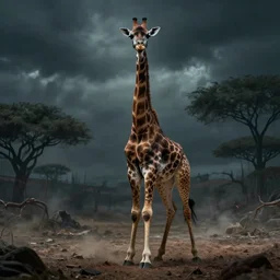 giraffe dancing in the hell, scary