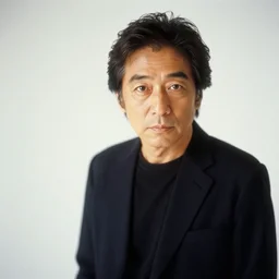 photoshoot of a japanese jay leno, 5 0 mm, soft focus