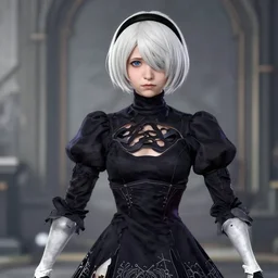 screenshot of mark zuckerberg as a nier automata boss