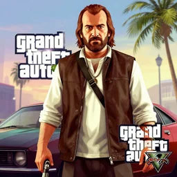 Christopher Columbus in Grand Theft Auto 5 cover art, epic, 4k resolution, extremely detailed, very sharp, artstation, digital art, vibrant,