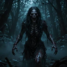 Asmodeus coming to you in a nightmare hyperrealism horror