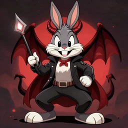 bugs bunny as a demon, trending on artstation