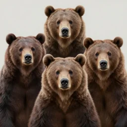 3 bears, highly detailed, portrait painting, illustration by scott gustafson
