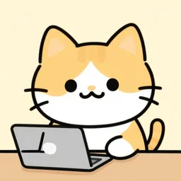 a cartoon of a smiling cat