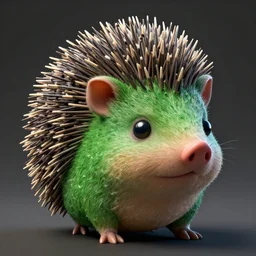 head of green hedgehog, artgerm, rutkowski, tooth wu, beeple, and intricate, 3 d cgi render