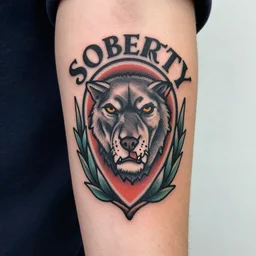new school tattoo style, sobriety