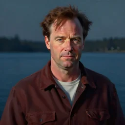 phillip j fry portrait, dramatic light, lake background, 2 0 0 mm focal length, painted by stanley lau, painted by greg rutkowski, painted by stanley artgerm, digital art, trending on artstation