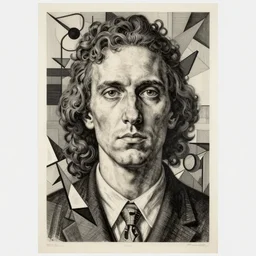 lithography on paper conceptual figurative post - morden monumental portrait by goya and el lissitzky, illusion surreal art, highly conceptual figurative art, intricate detailed illustration, controversial poster art, polish poster art, geometrical drawings, no blur