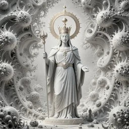 a portrait of the hierophant, fantasy landscape made of fractals facing each other, ultra realistic, wide angle, intricate details, the fifth element artifacts, highly detailed by peter mohrbacher, hajime sorayama, wayne barlowe, boris vallejo, aaron horkey, gaston bussiere, craig mullins