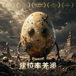 egg monster, post apocalyptic horror movie poster