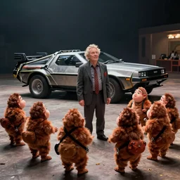 a band of oompa loompas trying to help doc brown find his DeLorean