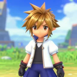 aqua from kingdom hearts birth by sleep, in - game graphics, ( ( ( sora ) ) ), 3 d, screenshot