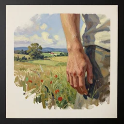 asset sheet, material study ( caricature ) farmhand ( mark ryden, hildebrandt ) ( lofi, high detail ) ( oil paint on canvas )