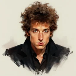 concept art of bob dylan by jama jurabaev, portrait, greig fraser, roger deakins, cinematic shot, trending on artstation, high quality, brush stroke