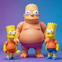 hyperrealistic rendering, fat, smooth, cronenberg flesh monster, bart simpson, by donato giancola, greg rutkowski, wayne barlow, zdzisław beksinski, eyeballs, product photography, action figure, sofubi, studio lighting, colored gels, colored background