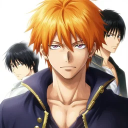 portrait ichigo kurosaki by yusuke murata and masakazu katsura, artstation, highly - detailed, cgsociety, pencil and ink, fighting pose, city in the background, dark colors, detailed face