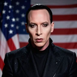 marilyn manson as the president of the united states by xiaonan, highly detailed, dramatic lighting, sharp focus, trending on artstation, 8 k,