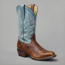 a painting of a cowboy boot, a photorealistic painting by f scott hess, behance contest winner, american realism, hyper realism, official art, airbrush art