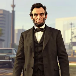 president abraham lincoln in grand theft auto v, ps 4, gameplay still