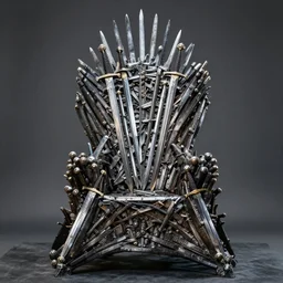 a throne made of swords