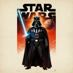 poster art, movie poster, retrofuturism, sci - fi, textured, paper texture, star wars by edward valigursky, saul bass and paul rand, darth vader, light saber, space, death star