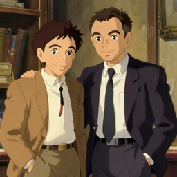 mr bean and mr bean, ambient, studio ghibli studio key hideaki anno sakimichan stanley artgerm lau rossdraws james jean marc simonetti elegant highly detailed digital painting artstation pixiv