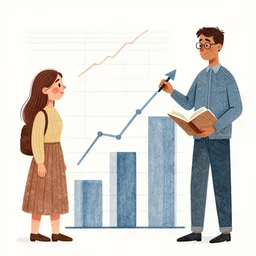 detailed illustration of statistics going up by alena aenami and annato finnstark