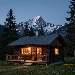 a mountain cabin, bob ross, james burton, twilight
