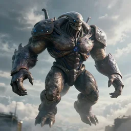 hulking behemoth of an alien descending from the sky