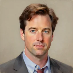 portrait painting of dwight schrute