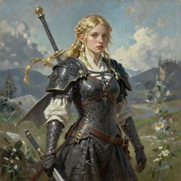 Millicent from Elden Ring, oil on canvas