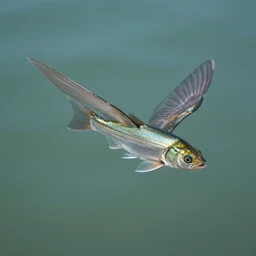 fish with wings flying in the air