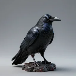 hyperrealistic demonic raven, octane render, in the style of artgerm