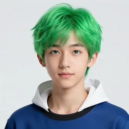 a young man of just 14 with Snow White hair and glowing green eyes who can walk through walls, disappear, and fly. Ruan Jia. Alayna Danner