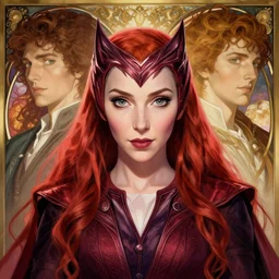 symmetry!!!!!! beautiful anime scarlet witch close portrait, wearing ornate clothing, ultra detailed, elegant, soft, expressive real eyes, anime, dynamic lighting, digital art, digital painting, artstation, wlop, sharp focus, illustration, art by artgerm and greg rutkowski and alphonse mucha, 8 k
