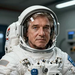 a portrait of george lucas as an astronaut, artwork, art station, realistic, accurate, intricate, detailed, 4 k